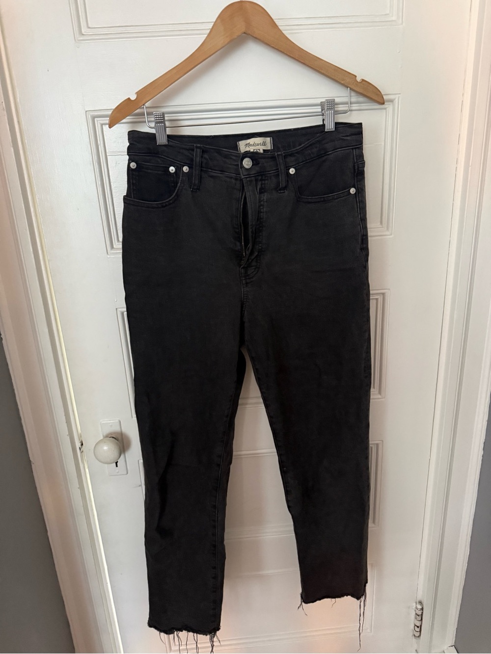 Madewell Black Cropped High-Rise Jeans